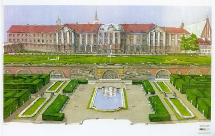 below: plan and view of the garden