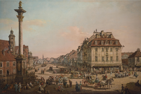 Krakowskie Przedmieście od strony Kolumny Zygmunta, Bernardo Bellotto