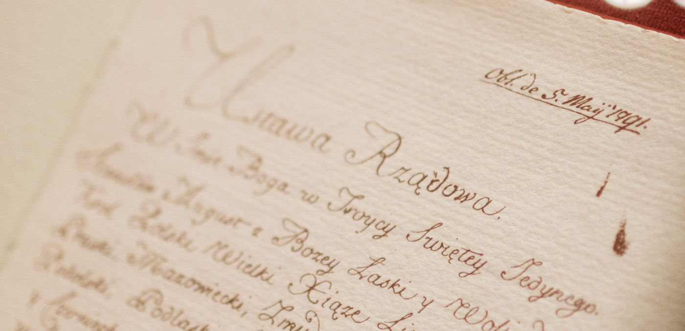 Konstytucja 3 maja - faksymile rękopisu