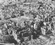 Zniszczona Starówka Warszawska w styczniu 1945 r., widok z lotu ptaka