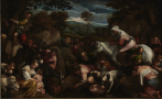 Jacopo dal Ponte zw. Jacopo Bassano, Cud wyprowadzenia wody ze skały, olej, płótno, 100 x 152,5 cm, nr inw. ZKW/6140